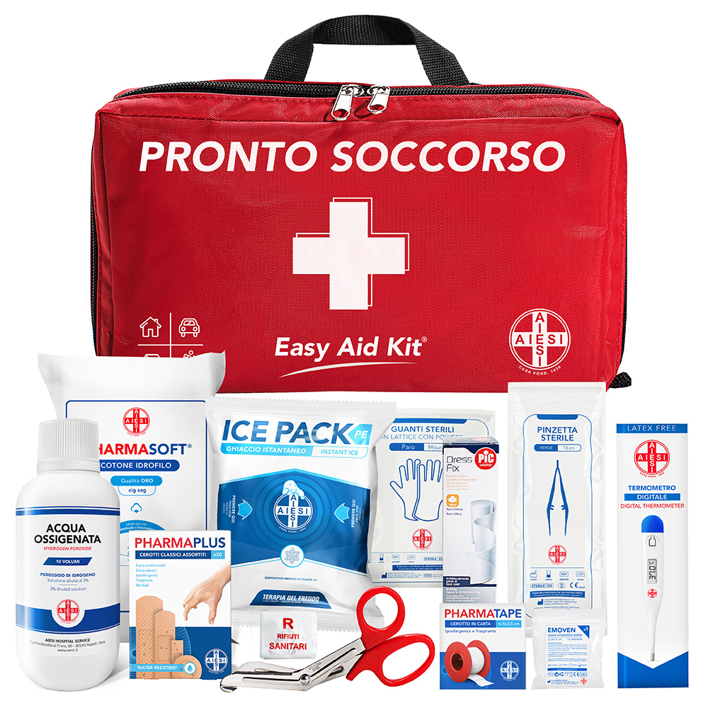 Borsa per kit di pronto soccorso premium da 90 pezzi - rossa